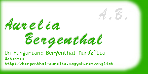 aurelia bergenthal business card